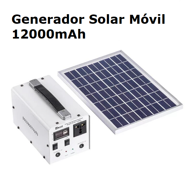 Generador Solar Móvil 12000mAh –
