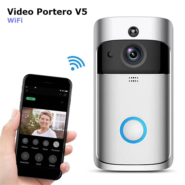 Video Portero inalámbrico V40 Wifi FULL HD 1080p con reconocimiento facial.