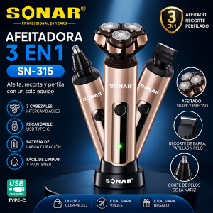 Afeitadora Sonar 3 en 1 (8)