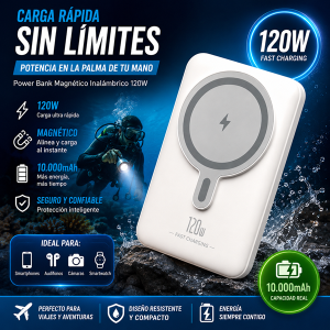 Cargador Rápido de Celular 10.000mAh con 4 Cables Integrados (20)