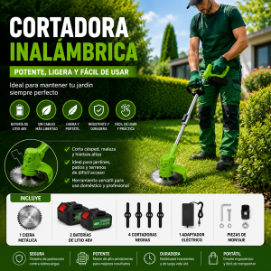 Cortadora de Césped, Maleza y Arbustos Inalámbrica (7)