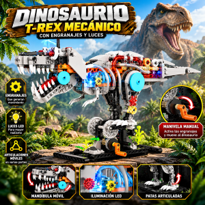 Dinosaurio T-Rex Mecánico Armable (7)