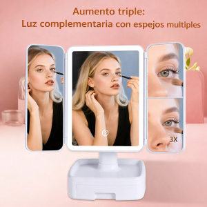 Espejo de Maquillaje con Luz Led (3)