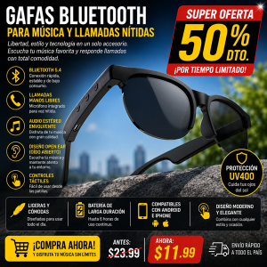 Gafas bluetooth para música y llamadas nítidas (7)