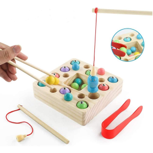 Juego de Madera de Pesca con Cañitas Magnéticas (2)