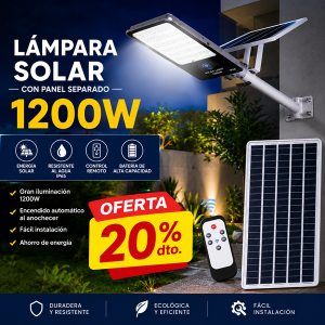 Lámpara solar con panel separado de 1.200w (7)