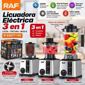 Licuadora, Picadora y Molino 3 en 1 RAF 2600w (1)