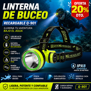 Linterna de Buceo Recargable Q-901 (5)