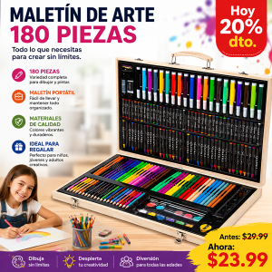 Maletín de arte de 180 piezas 24 (20)