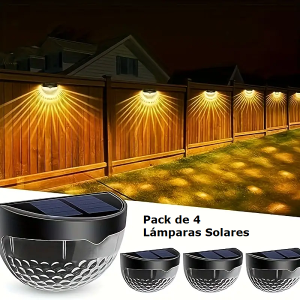 Pack de 4 lámparas solares de pared (1)