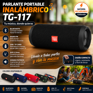 Parlante Portable Inalámbrico TG-117 (8)