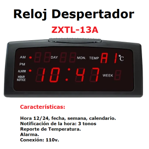 Reloj Despertador ZXTL-13A (2)