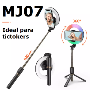 Selfie Stick RGB Con Aro De Luz (4)