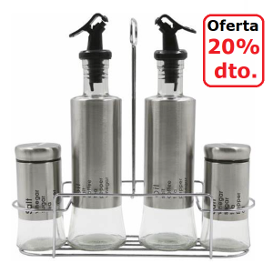 Set Sazonador 4 en 1 2 Botellas con Spray más 2 Condimenteros (10)