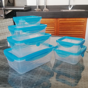 Set de 6 Contenedores Plásticos con Tapa de Silicona (4)
