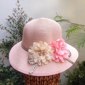 Sombrero de verano con flores 101 (2)