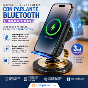 Soporte para Celular con Parlante Bluetooth e Inducción (20)